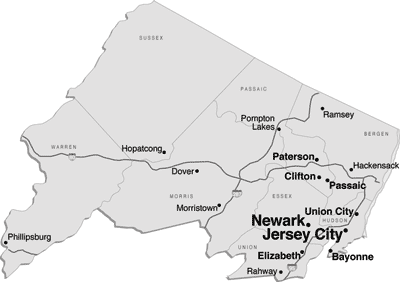 Northern New Jersey Map