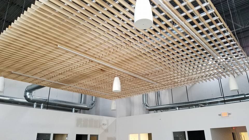 Step Up Ceilings Wood Plank Cloud Image Proview