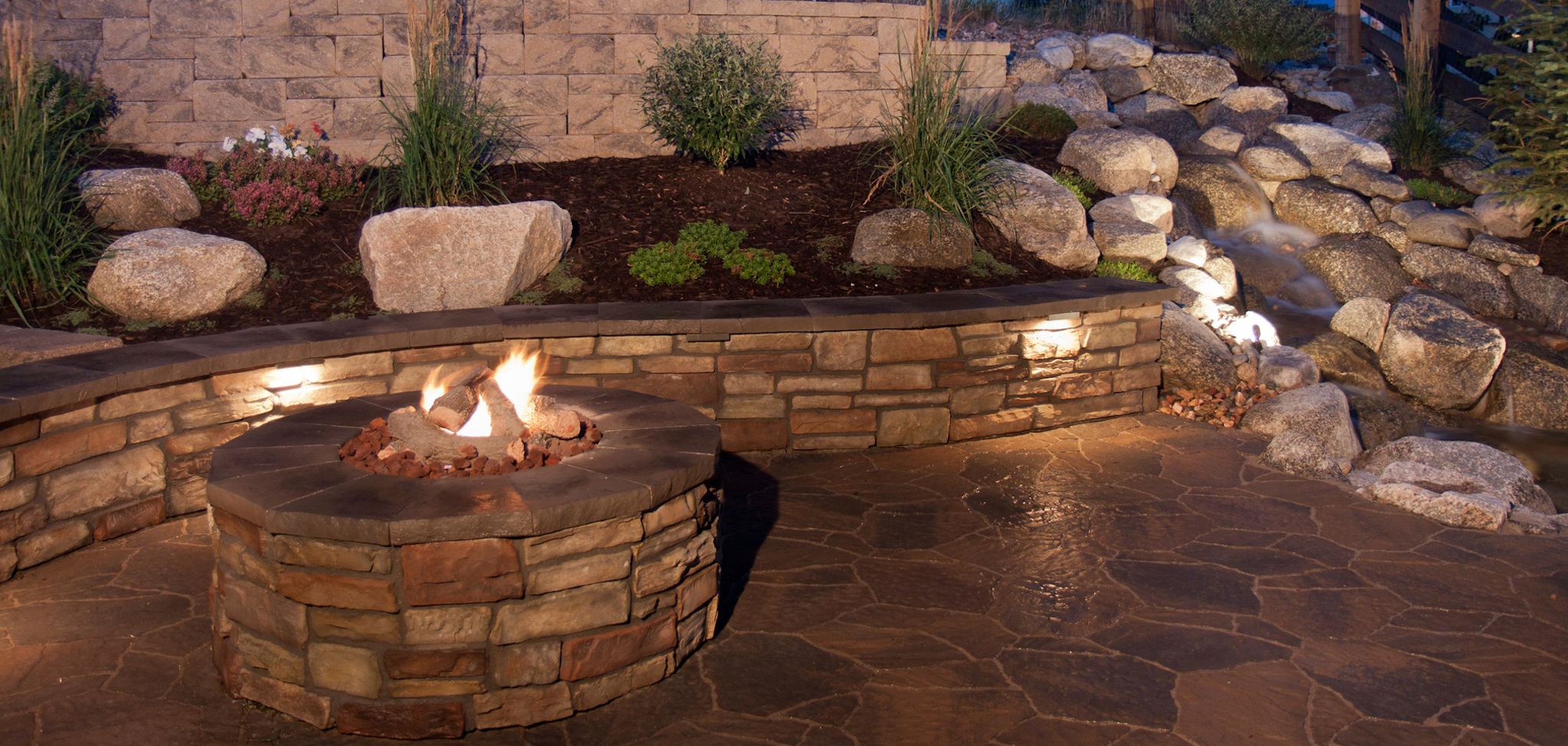 Bedrock Materials Masonry Landscape Supplies Lighted Vaneer