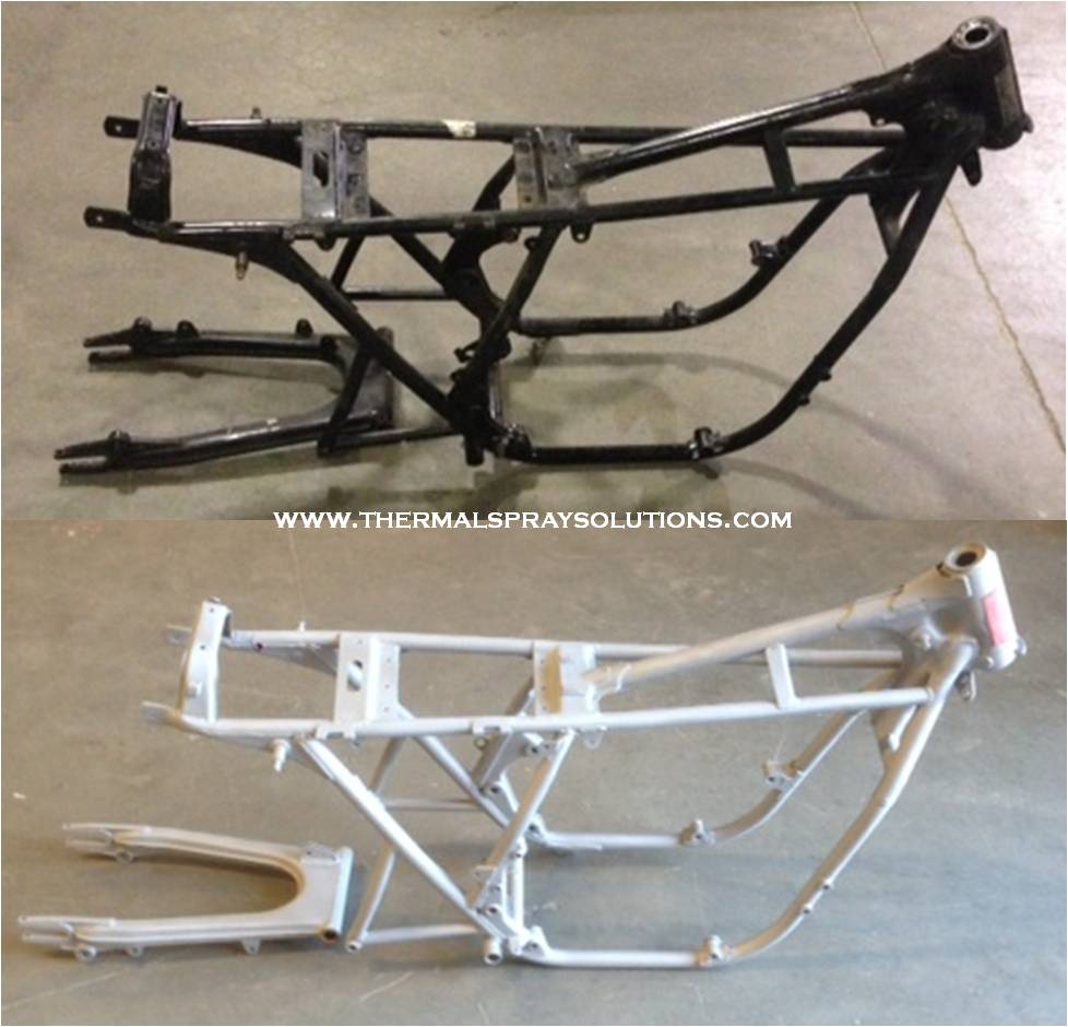 sandblasting bike frame