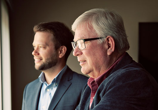 Chairman and CEO Chuck Borsukoff (right) and President Charlie Borsukoff of JCI Contractors, Inc. at their Ashtabula, Ohio, headquarters.