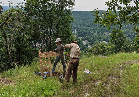 Archaeology & Historic Resource Services, LLC archaeologists conduct a Phase 1B archaeological survey for Orange & Rockland Utilities, Inc. for improvements to existing transmission lines