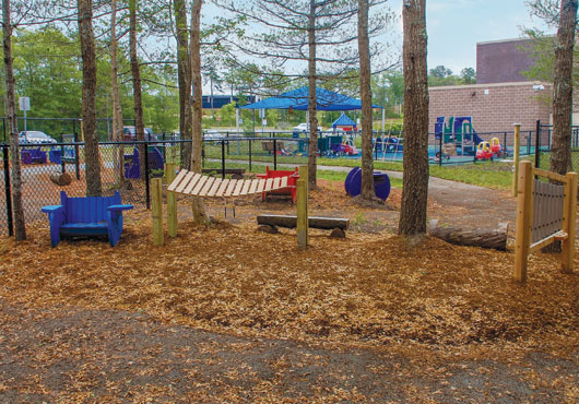 Bournedale Elementary School’s outdoor classroom at its completion.