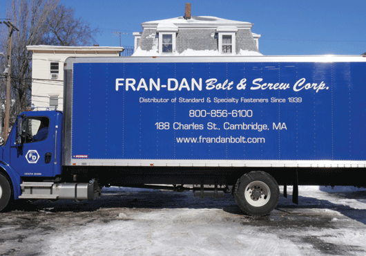 Fran-Dan has supplied fasteners to signature projects including Boston’s Central Artery/Tunnel (Big Dig) and Gillette Stadium.