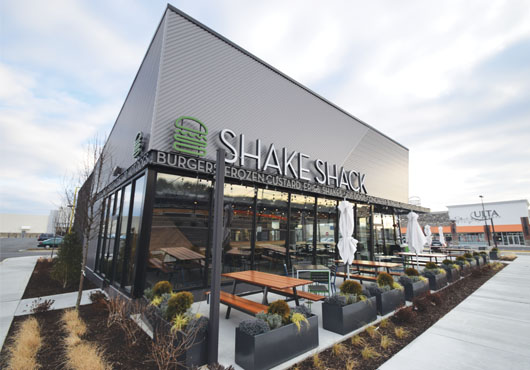 JH Greene & Son, Inc. constructed a new Shake Shack in Newark, Del., on an accelerated timeline. The project involved site development and building construction with custom finishes, design-build structural systems, architectural steel and a full-service kitchen.