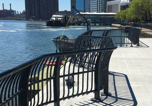 Fabricated and installed sea rail at the 34th Street Waterfront Park. 
