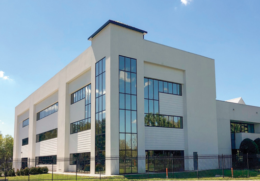 This three-story project for Qorvo in Apopka, Florida, required a tie-in to an existing building.