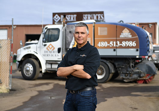 Since 2003, Mike Lanning has grown Desert Services from a water truck business to a full-service job site support company.