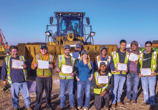 Amber Pappas conducted a 1910 OSHA 10-hour course for heavy equipment operators at Denali Water Solutions’ compost facility.