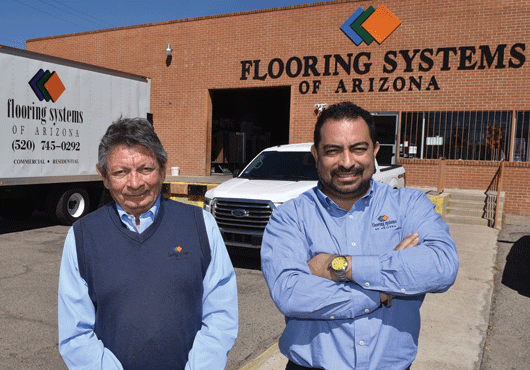 Flooring Systems of Arizona Inc. is led by Victor Corella Jr. (right) and his father, Victor Corella Sr.