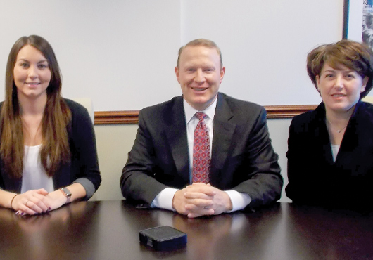 Pat DiCerbo and his team at Northwestern Mutual serve clients in 26 states. Shown (from left): Associate Financial Representative Amanda Mason, Financial Advisor Trent Beckwith and Associate Financial Representative Missy Beckwith.