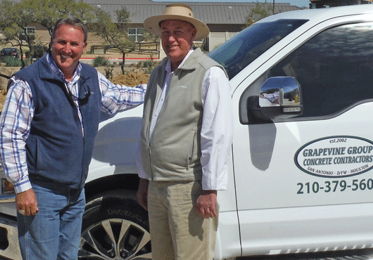 John Houchens (left) visits every project site to form strong relationships with his clients.