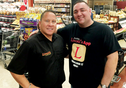 Livoti’s Old World Market owners John Livoti and Mike Ali at the Marlboro, New Jersey, location. Since launching the app, the Italian Market Chain now has thousands of users per location.