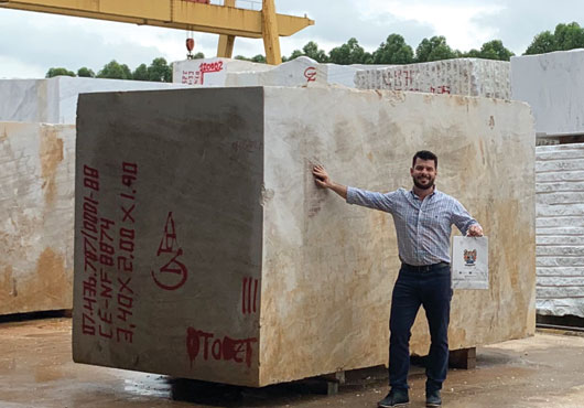 Rafael Marcussi sources granite in his home country of Brazil.