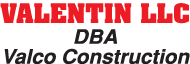 Logo of Valentin LLC DBA Valco Construction 