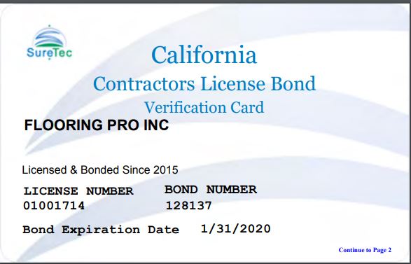 Flooring Pro Inc Licenses Insurance Bonding Certifications Proview