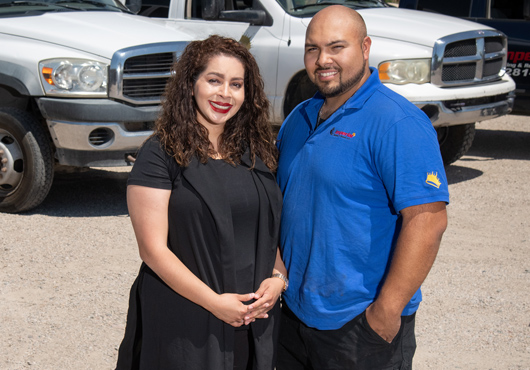 Ana Alfaro, Business Manager, with husband Jesus Alfaro, Founder and Owner of Imperial Welding & Repair LLC.