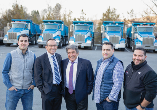 Left to right: Joseph Boa, Manager of Milling and Paving Operations; Ray Boa, Co-owner/President; Arlindo Augusto, Co-owner/CEO; Louis Augusto, Vice President of Operations; and Danny Augusto, Project Manager.