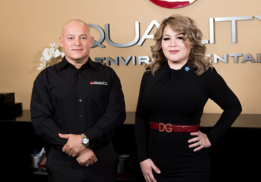 Quality Environmental, Inc. President and Founder Gus Escutia and his sister, Vice President Lizbeth Delval, founded the company in 2005.