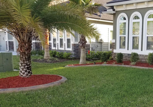 Photo of a mulch installation by Hugger’s Lawn & Landscape, Inc.