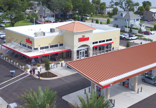 Construction of this new Wawa convenience store in downtown Melbourne, Florida, was completed in August 2018. 