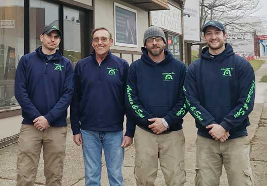 Representing the beginning and the future of Antonio and Son Contracting, LLC are (from left to right) owner/President Dominick Antonio, founder Donald (Don) Antonio, Manager Scott Clement and foreman/Manager Adam Weismiller.