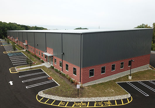 This 55,000-square-foot flex building in Morris Plains, New Jersey, has 10 entries that can be subdivided in several ways to serve tenants with varying space needs.