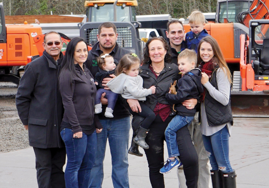 The Orozco family, pictured (from left): Charles (father), Amy (Dustin’s wife), Haven and Evanee (Dustin’s children), Paula (mother of Dustin and Chuck), Katie (Chuck’s wife) and Charlie’s children, Max and Titus.