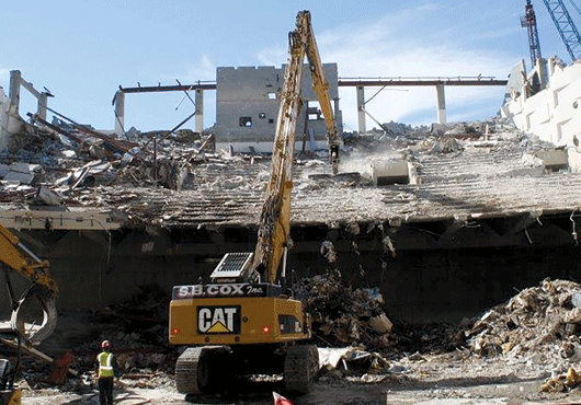 A careful step-by-step deconstruction process was used to take down the Gaillard Municipal Auditorium in Charleston, S.C.